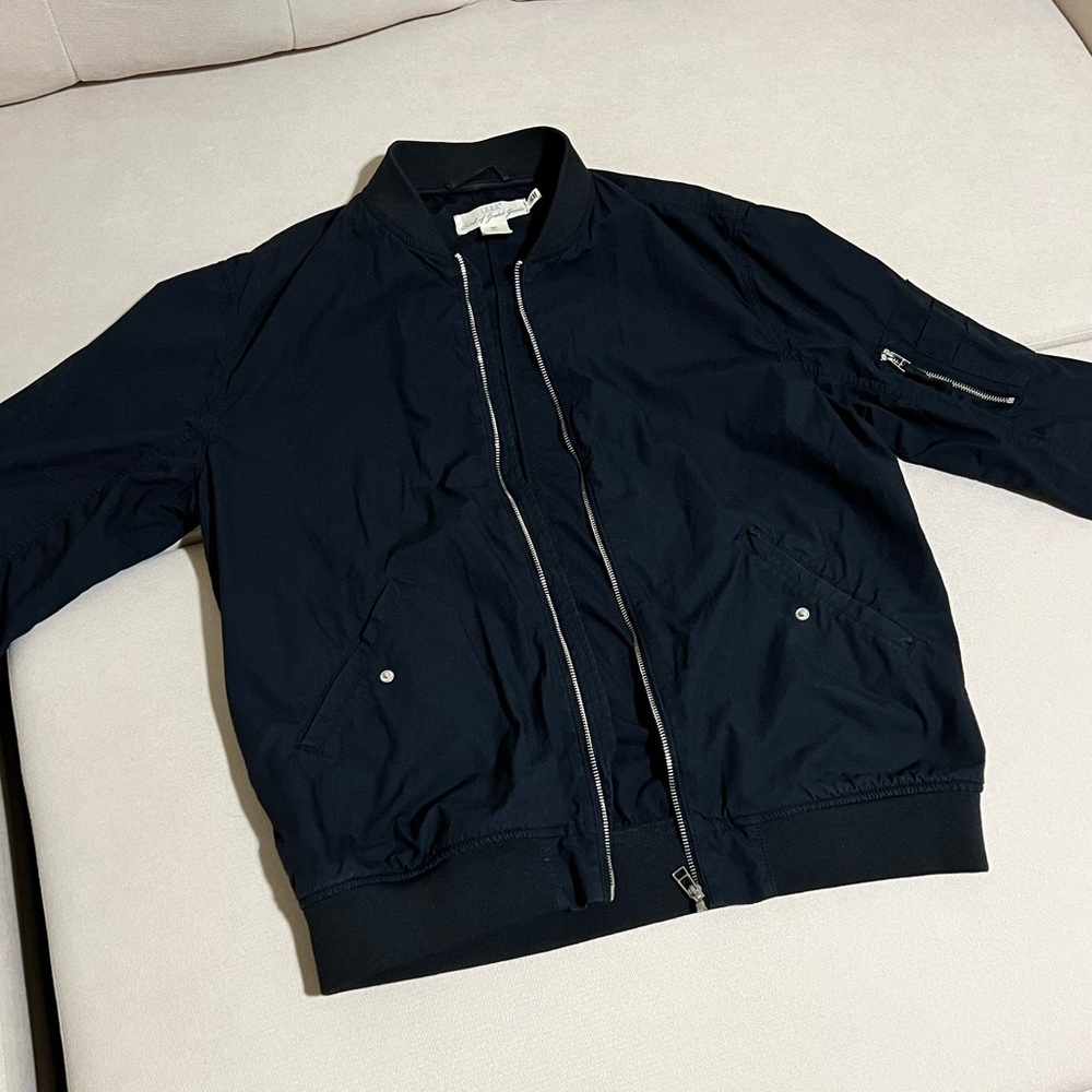 Dark blue bomber jacket